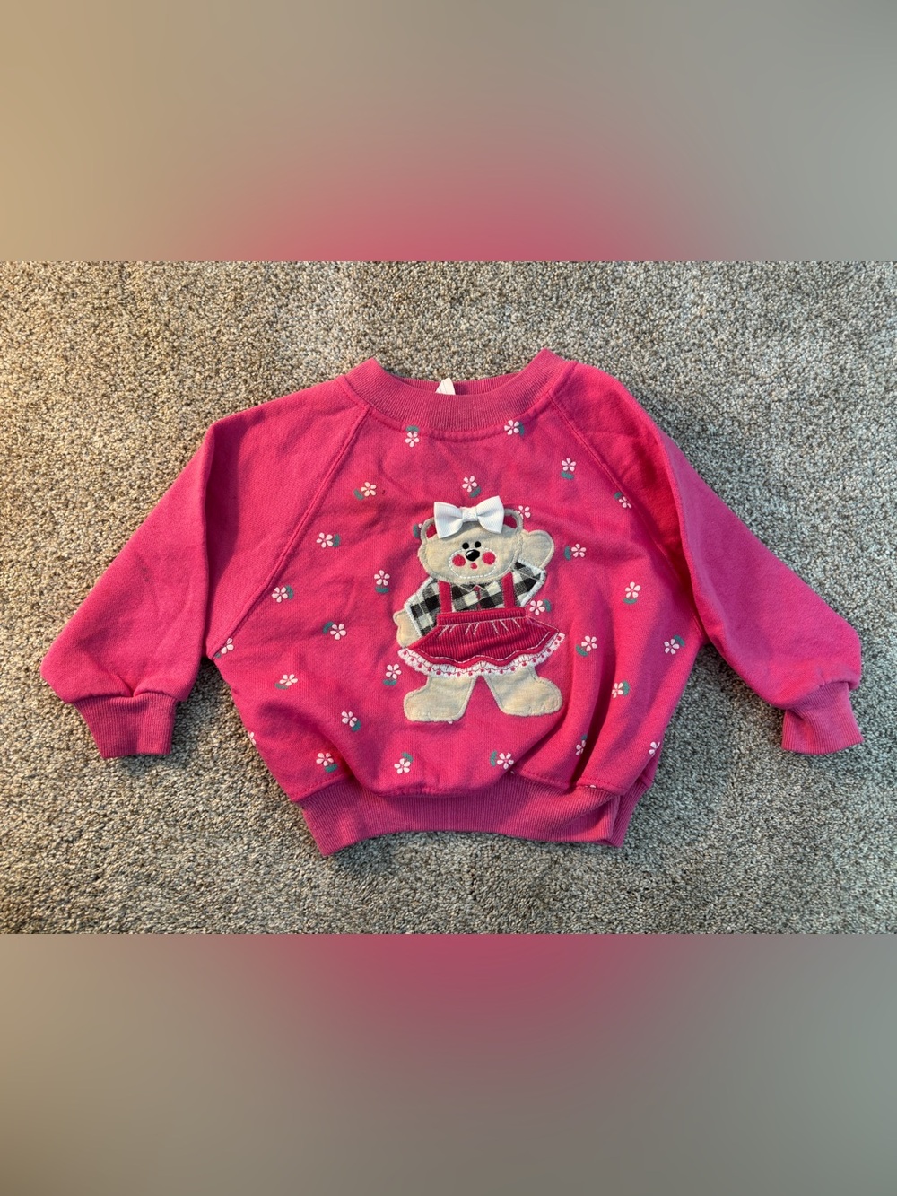 Vintage Toddler Girl Buster Brown Pullover Bear Sweatshirt 2T